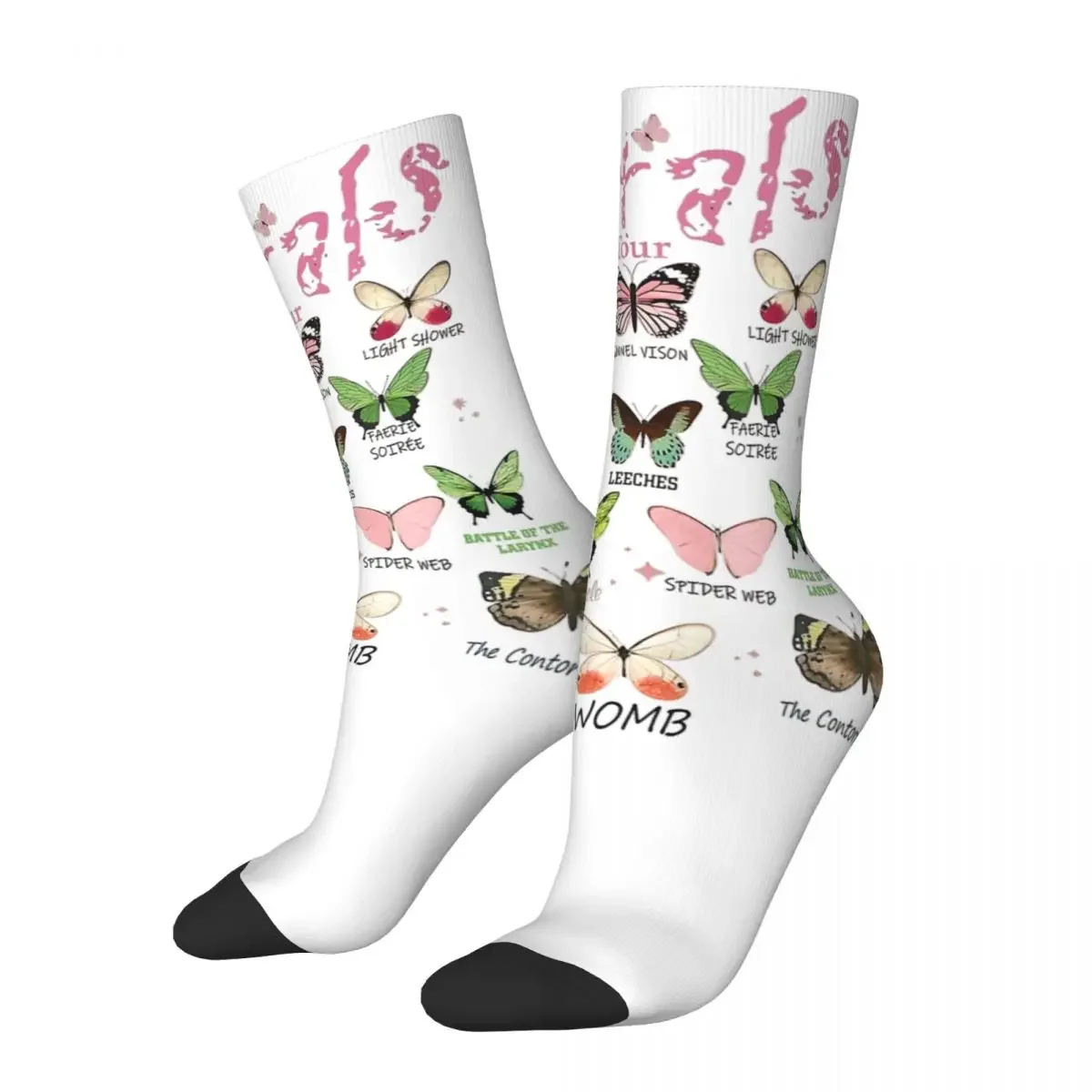 Breathable Colorful Women Men Tour Butterflies Full Albums Melanie Martinez Socks Sweat Absorbing Middle Tube Socks