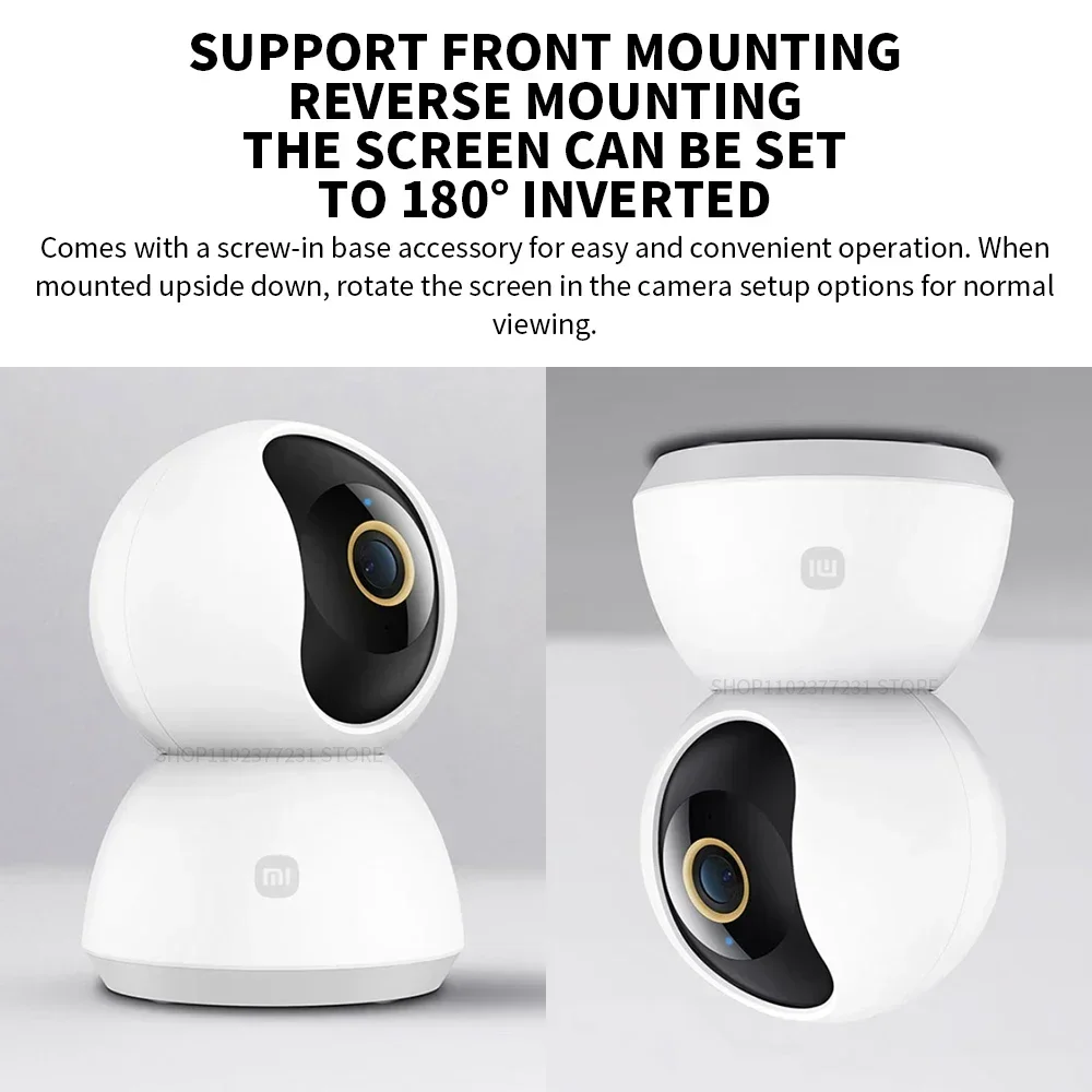 Xiaomi Smart Home 360° Security Camera Mi PTZ 2K Webcam 1296P 3 Megapixel AI Human Detection Night Vision Webcam Work With App image 5