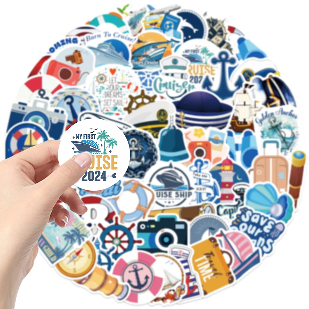 10/30/62 sztuk Cartoon żeglarstwo naklejki podróżne żeglarstwo Graffiti naklejka na notebooka bagaż Laptop telefon fajne naklejki winylowe zabawki