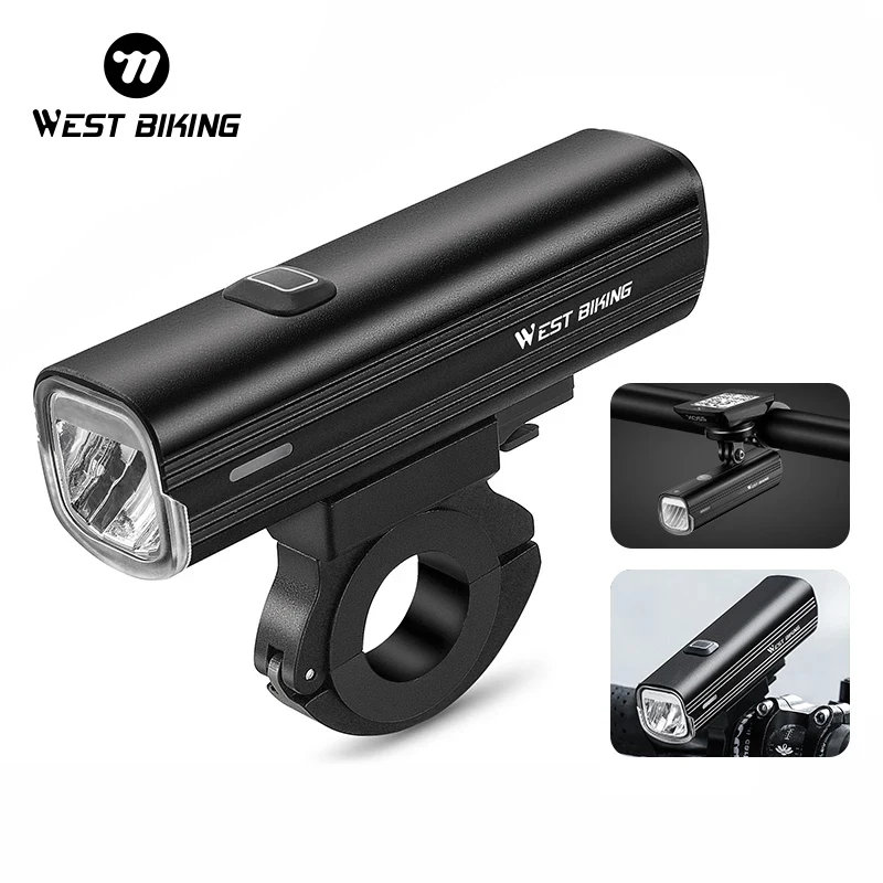 WEST BIKING 1000 Lumen Bicycle Light Front Lamp 4500mAh Type-C Charging LED MTB Road Bike Headlight Waterproof Bike Flashlight