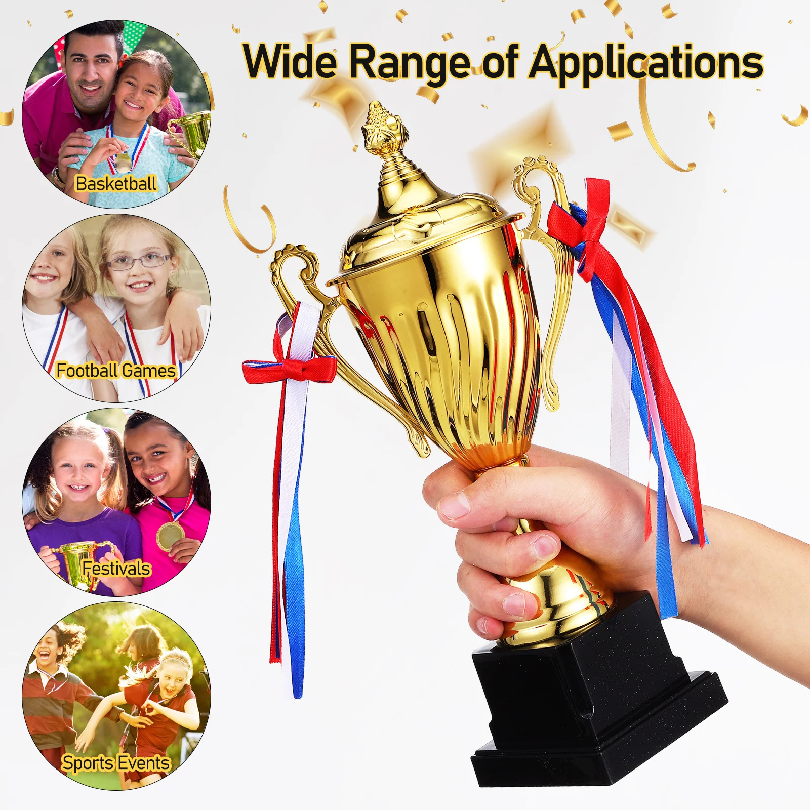 

Metal Trophy Large Size High-End Finish for Football Basketball Tournament Winner Award Celebration Event Trophy Cup Sports