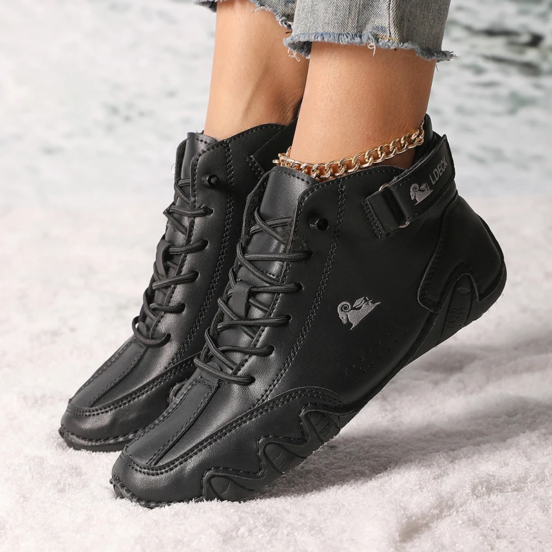 Women\'s High Top Sneakers Outdoor Casual Walking Boots for Autumn Free Shipping Ankle Boots Fashion Anti Slip Hiking Shoes Woman