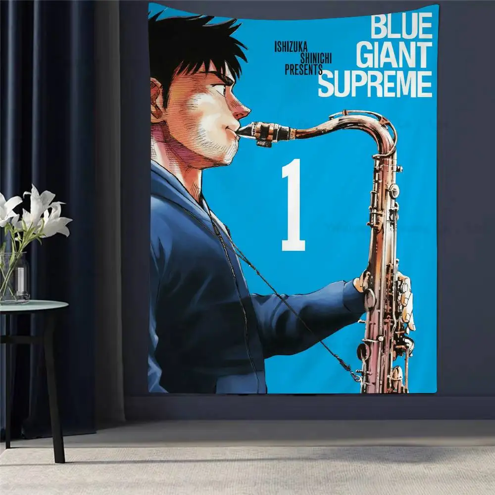 

BLUE GIANT Cartoon Tapestry Bohemian Wall Tapestries Mandala Wall Hanging Sheets