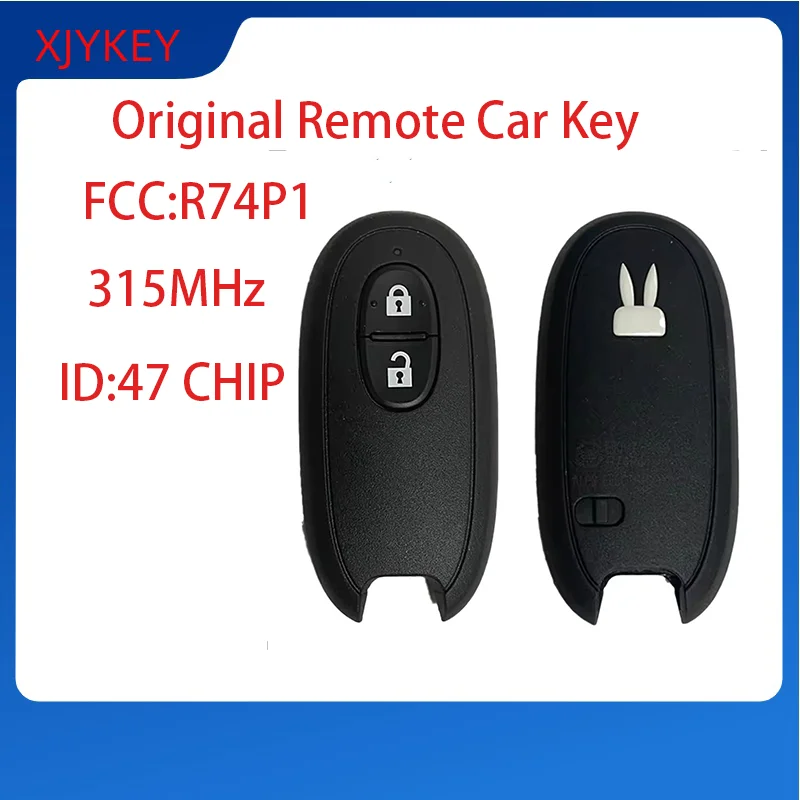 Original Remote Car Key Fob For Suzuki e alto hasla 1 - Lapin Wagon r Genuine 315MHz FSK PCF7953X/HITAG 3/47 CHIP R74P1