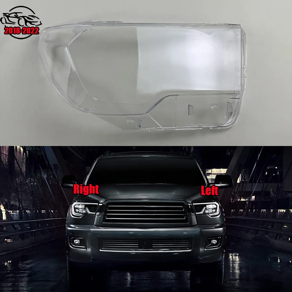 

For Toyota Sequoia 2018 2019 2020 2021 2022 Transparent Headlight Cover Lampshade Lamp Lens Shell Headlamp Housing Plexiglass