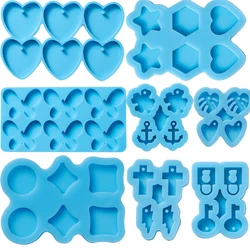 Christmas Unique Earrings Resin Mold Keychain Necklace Pendant Silicone Molds DIY Crafts Jewelry Ear Studs Casting Mold