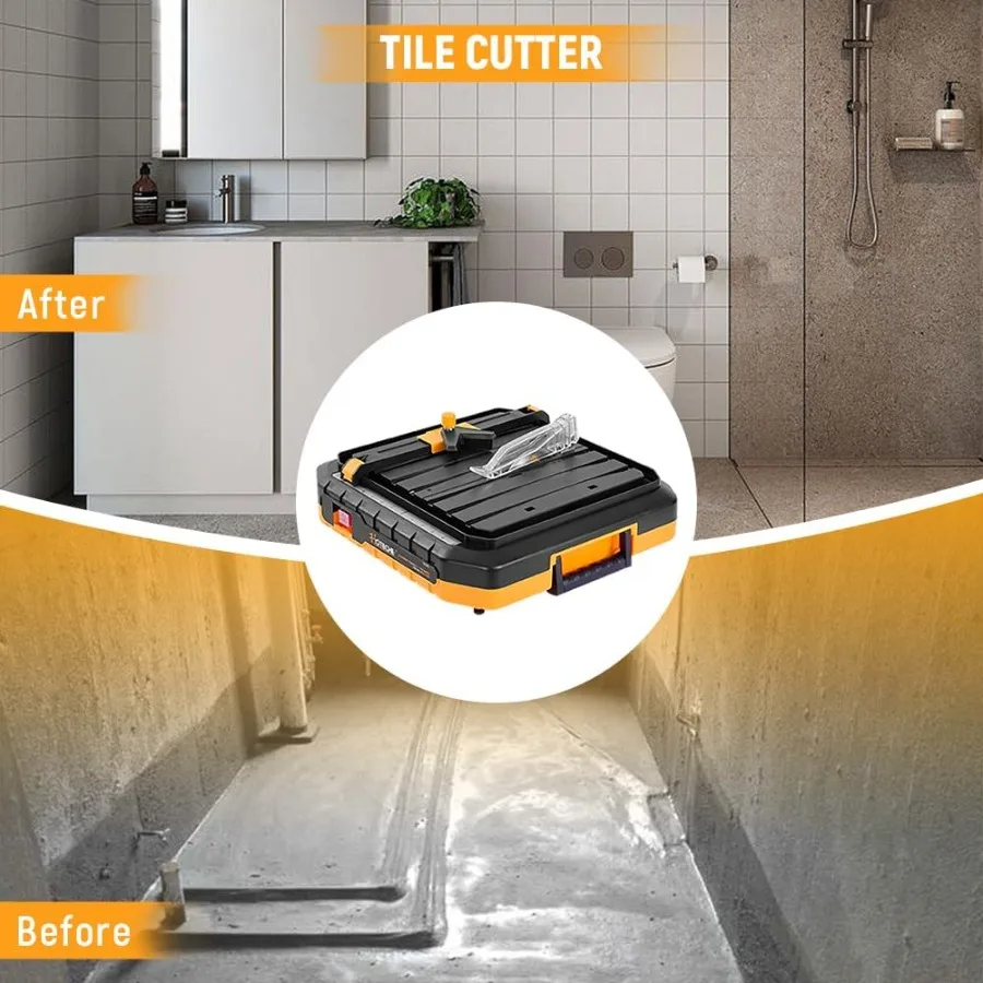 منشار بلاط مبلل محمول مقاس 41 2 بوصة مع خزان مياه مخفي لقطع البلاط والأحجار الكريمة الفعالة والدقيقة 045 في H #6