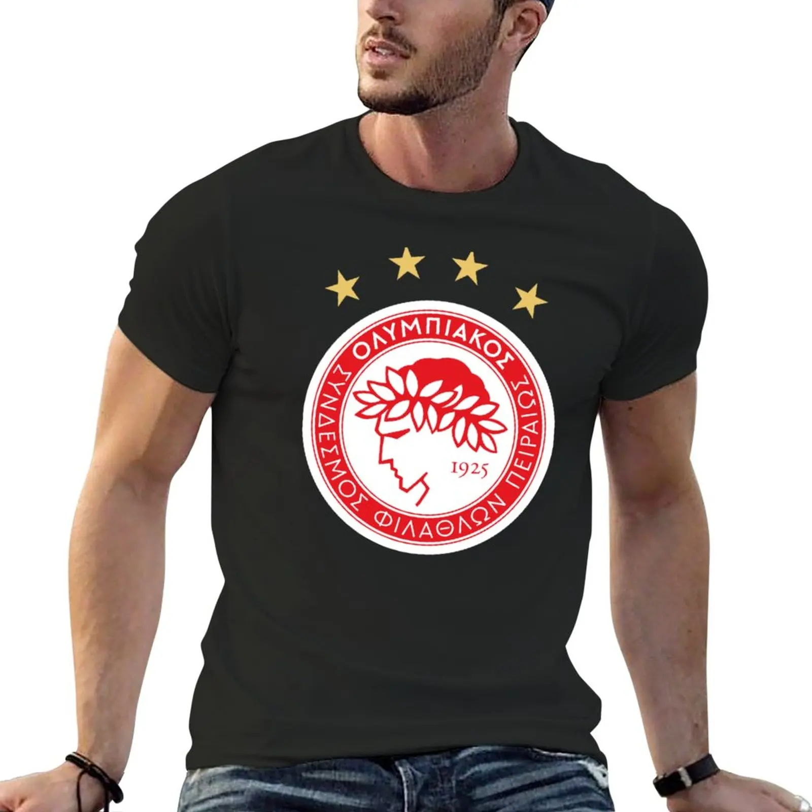 OLYMPIAKOS PIRAEUS FC13 T-Shirt plain t-shirt Short t-shirt vintage clothes summer tops mens cotton t shirts