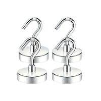 Heavy Duty Magnet Hooks,D25mm-Strong Magnetic Hooks for Cruise Cabins, Metal Magnetic Grill Hooks for Hanging, Magnets with Hook