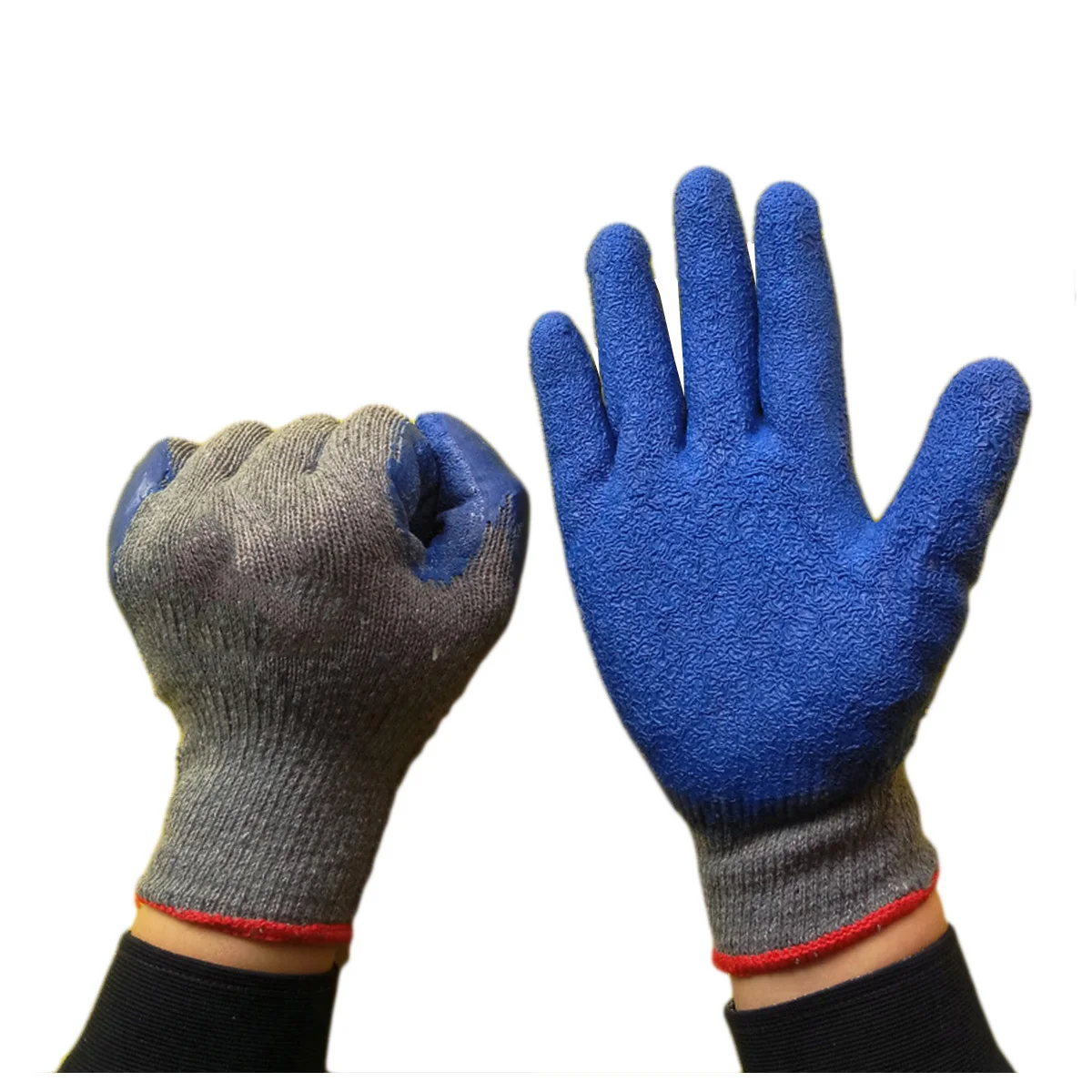 1 زوج المضادة للانزلاق قطع مقاومة قفازات العمل القطنية الواقية لتنظيف البستنة البناء فحص المجوهرات الصناعية