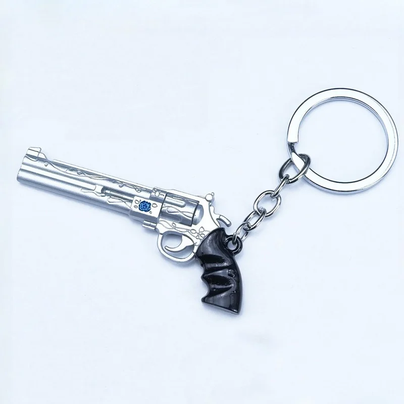 デビルメイクライ ローズリボルバーモデルキーホルダー ダンテ ネロ ブルーおもちゃ銃 メタルバックパックペンダント コレクタブルギフト 男の子向けオーナメント