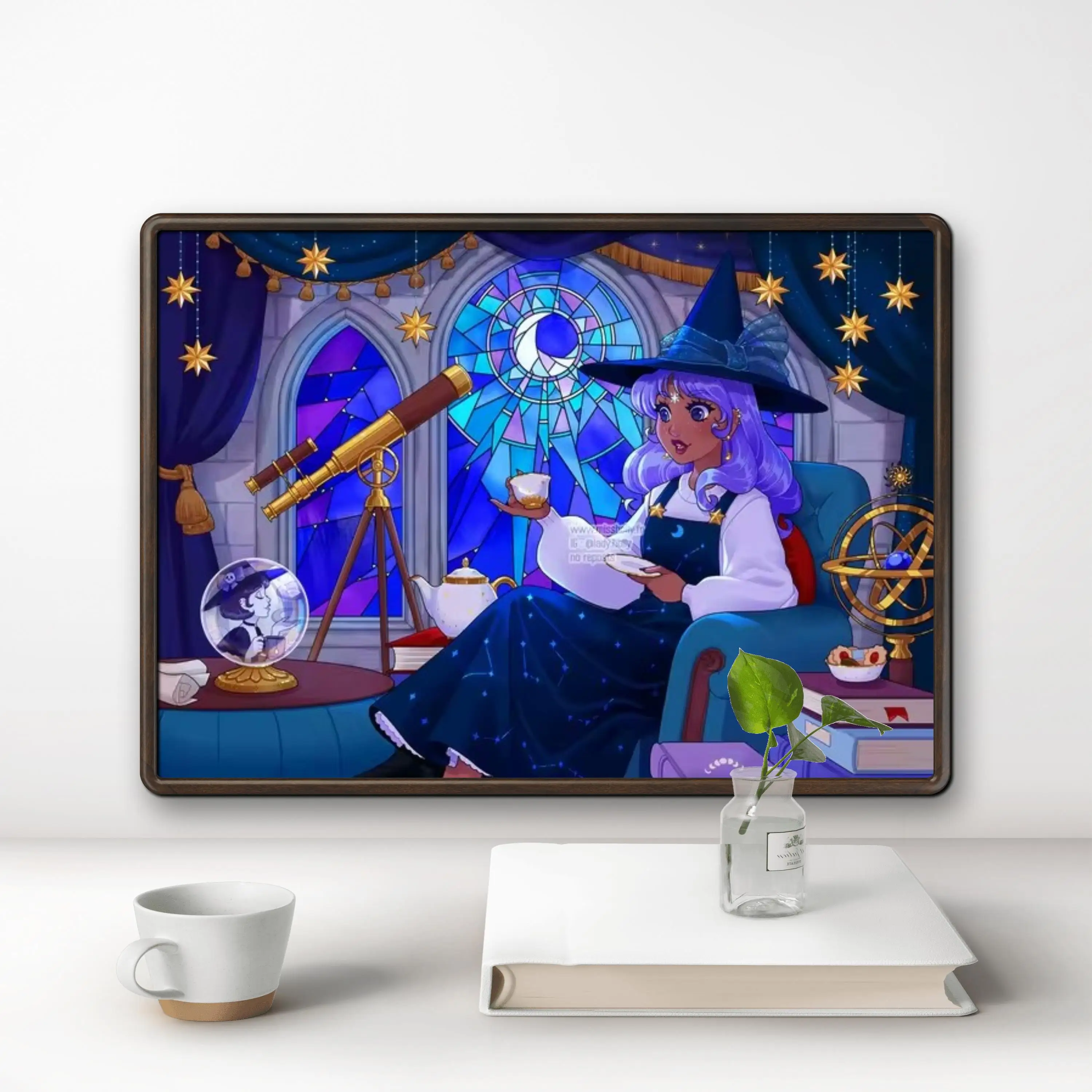 Cross Stitch Witch Girl Wilhelmina Diamond Painting 5D DIY Art Full Drill Canvas Mosaic Embroidery Kit Home Decor Handcraft Gift