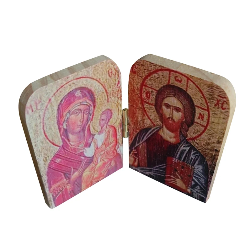 Christ The Teacher And Virgin Of Kazan Catholic Orthodox Icon Diptych For Travel Home Display Religious Gift