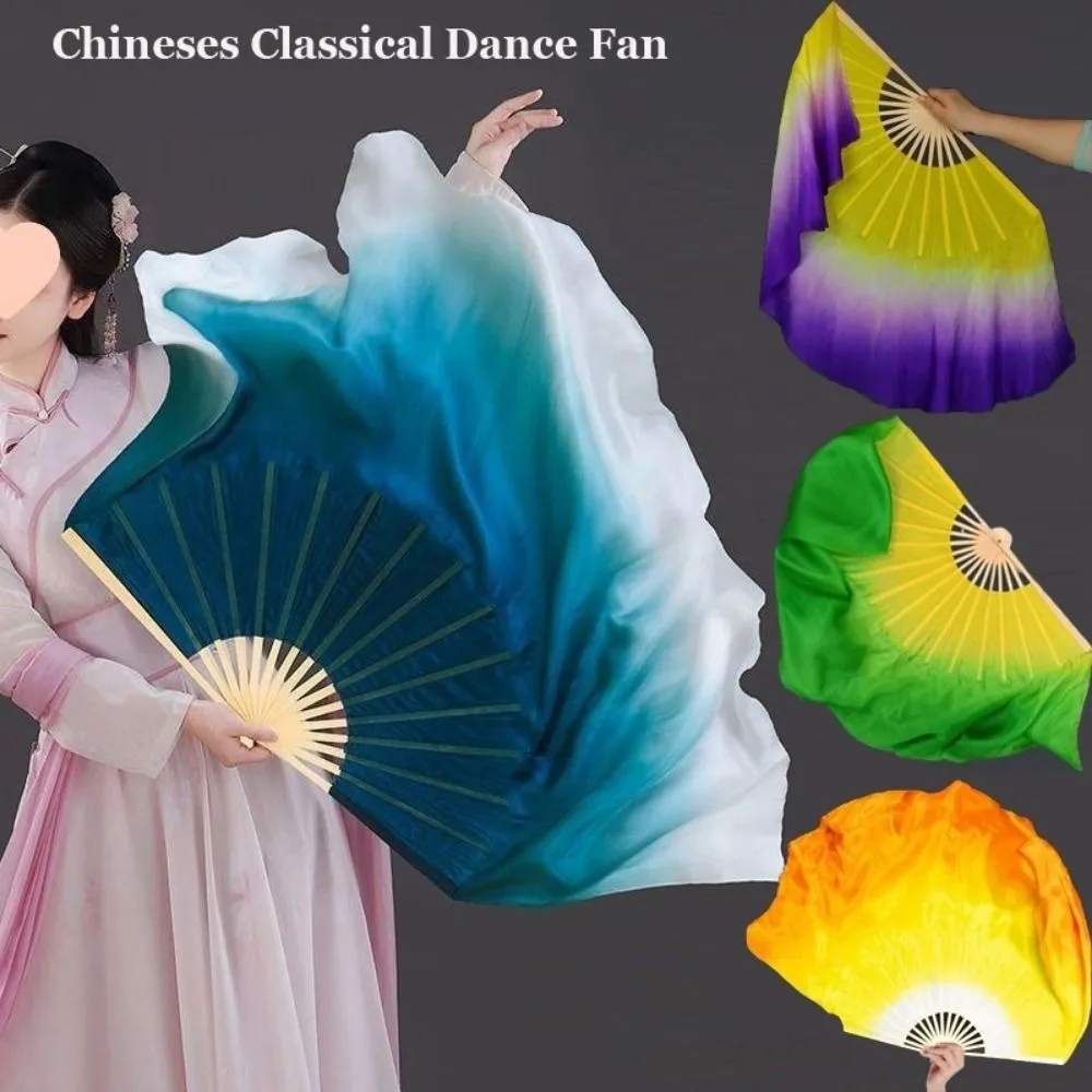 Abanico corto chino de bambú de 31cm para danza del vientre, práctica de bailarina, pares multicolores, abanicos de bambú para danza Yangko