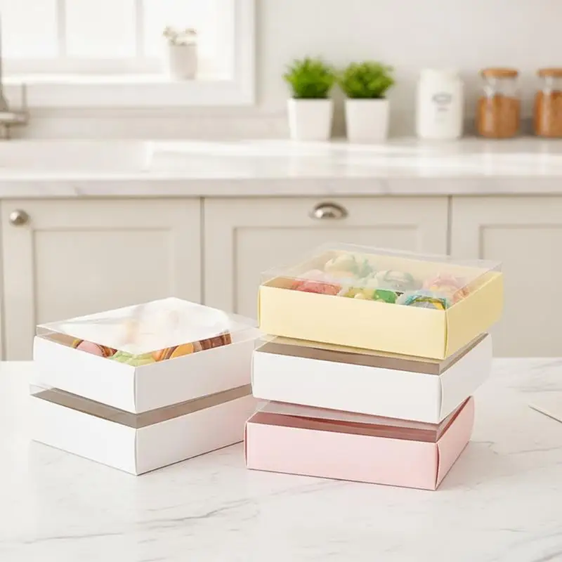 5 Stück Ausziehbare Schubladen-Geschenkboxen mit Klarsichtfenster, Kuchen- und Schmuckverpackungsboxen für Hochzeit, Geburtstag, Party, Geschenkaufbewahrung – Detail 4