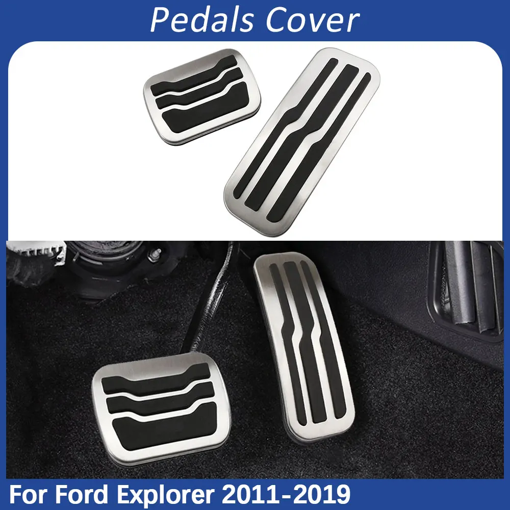 Car Pedals for Ford Explorer 2011 2012 2013 2014 2015 2016 2017 2018 2019 Gas Accelerator Brake Pedal Cover Pad Accessories