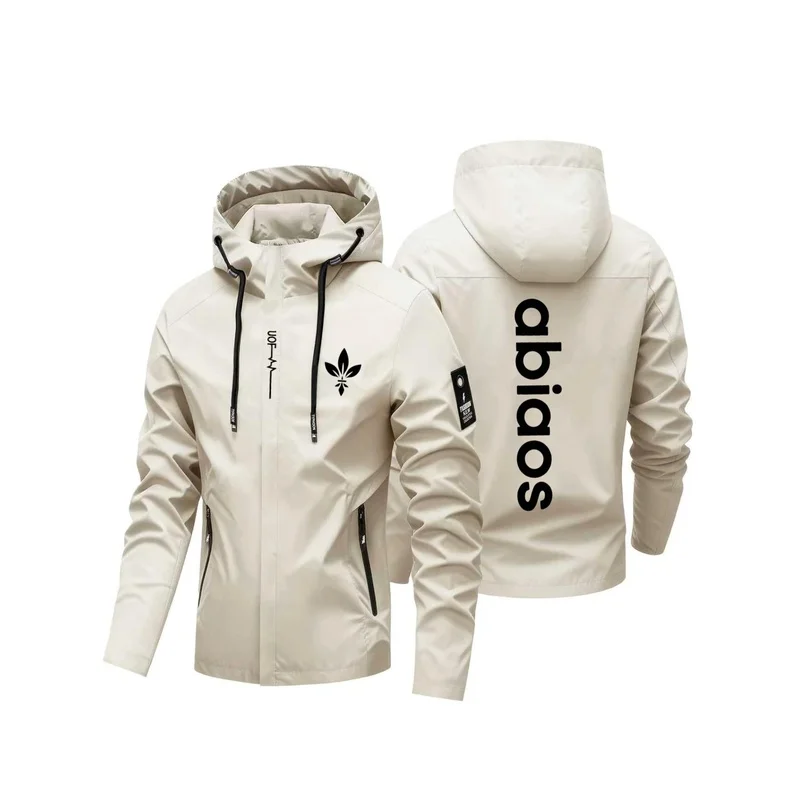Lightweight Men's Waterproof Jacket with Hood, Windproof Outdoor Jacket for Hiking and Climbing