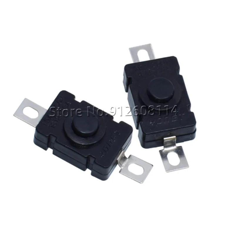 10PCS 18X12MM KAN Flashlight Switch 1.5A 250VAC Self Locking Patch Type Push Button Switch 2P-ON-OFF Small Switches KAN-28