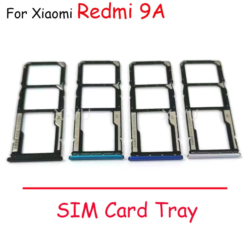 

100PCS For Xiaomi Redmi 9 9A 9C 9AT SIM Card Tray Holder Slot Adapter Replacement Repair Parts