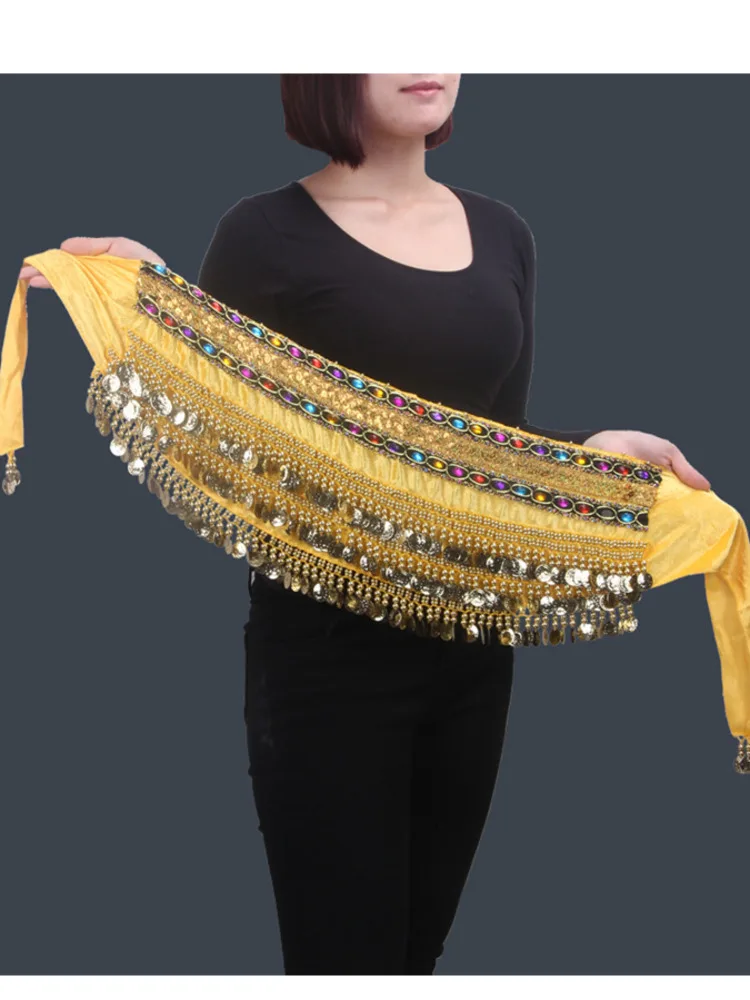 Sequins Oriental Dancing Bellydance Belly Dance Hip Scarf Performance Jazz Chiffon Arabic Caderines Latin Tassels Clothes