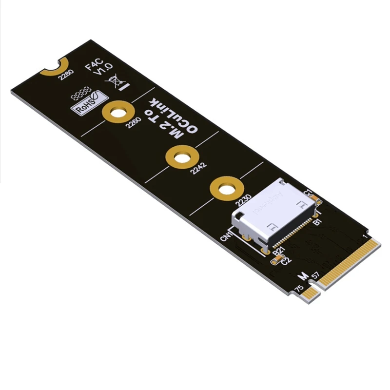 F4C M.2 Nvme Pcie 4.0 To Oculink SFF-8612 Adapter For 2.5 Inch NVME U.2(SFF 8639)SSD PCI-E NGFF Adapter Card