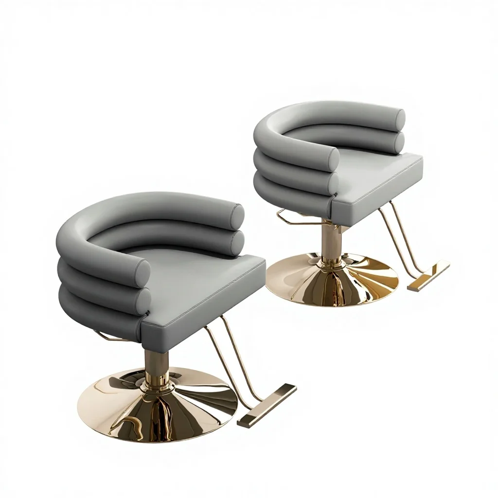 High-Density Foam Barber Chair Modern Salon Stool Thick Synthetic Leather Portable Rolling Operation Spa Cutting Base for Beauty