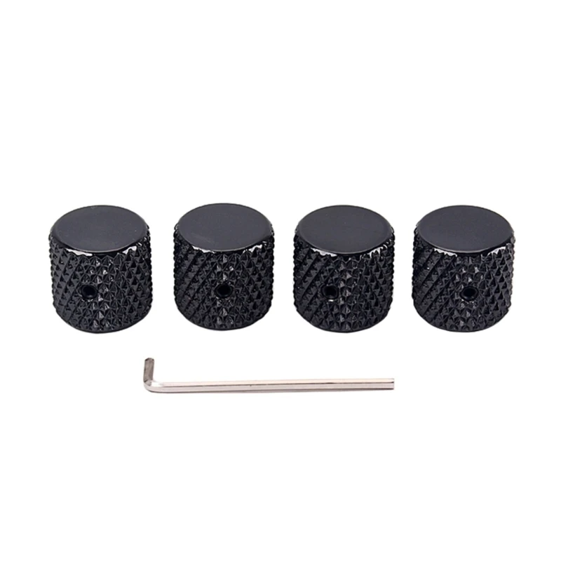 

4Pcs 6MM Metal Dome Tone Guitar Volume Tone Knobs Potentiometer Control Knobs