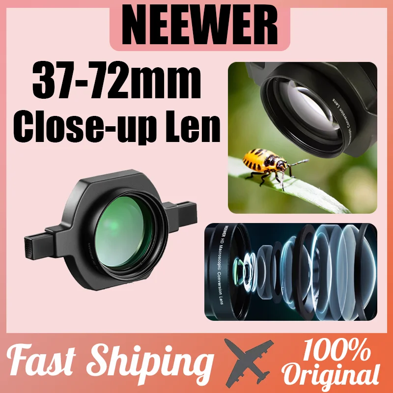 

NEEWER LS-40 37-72 мм макрообъектив крупным планом для Sony Nikon Canon Fuji крупным планом высокой четкости для натюрморта