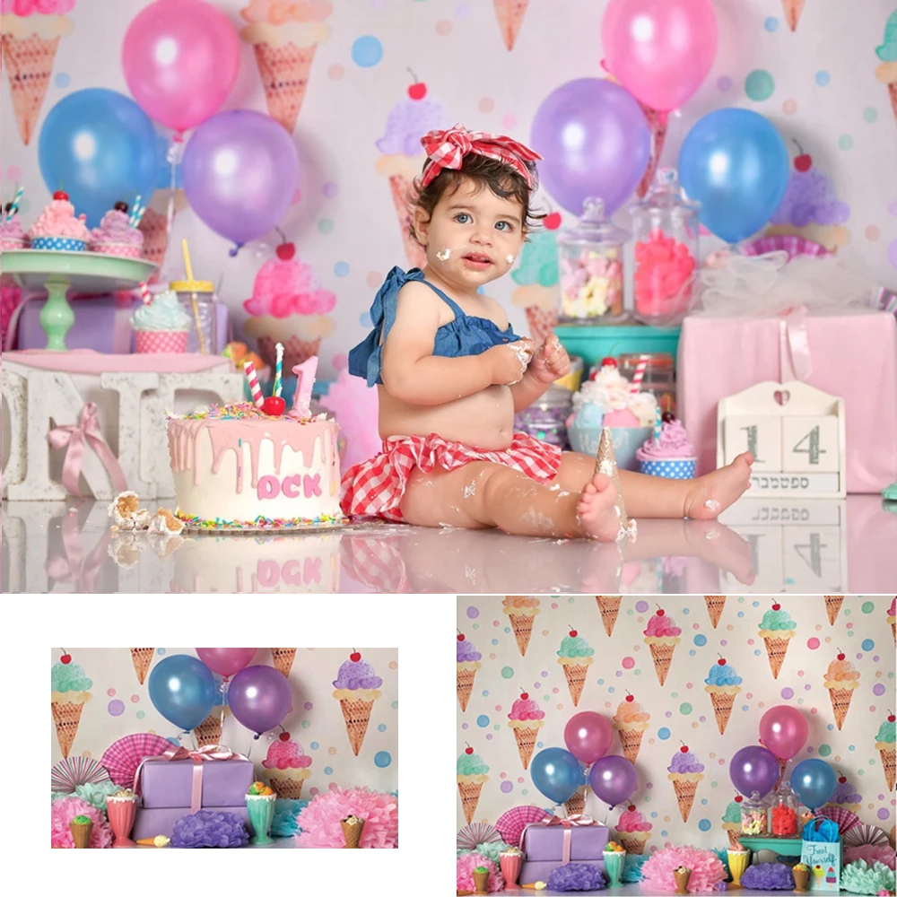 Mocsicka Cake Smash Backdrops Newborn Frame Floral Photography Printed Backdrop Circus Baby Artistic Portrait Background