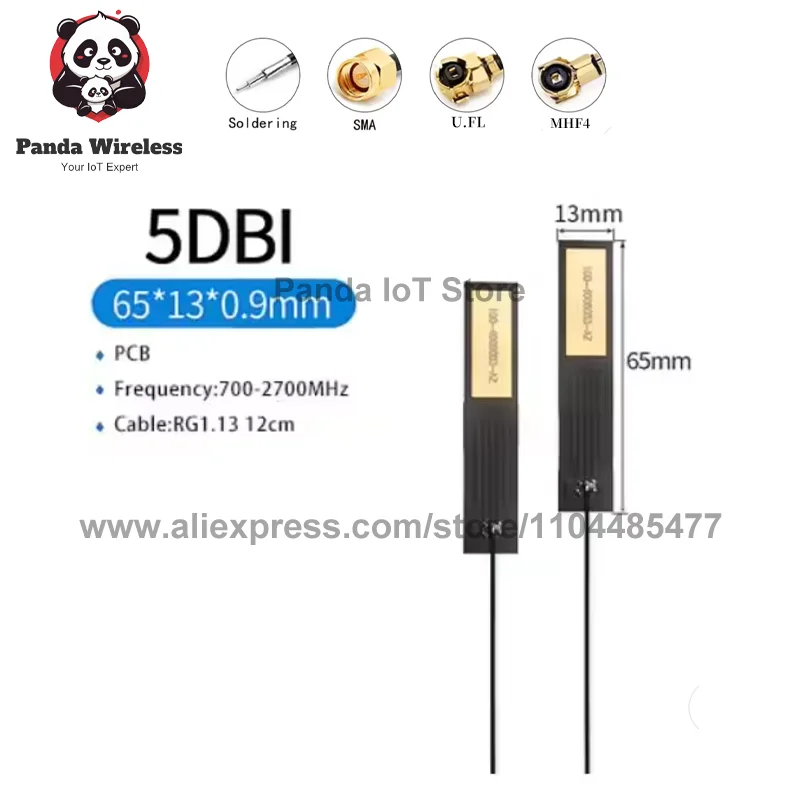 2PCS GSM GPRS 2G 3G LTE 4G internal Antenna PCB NB-iot frequency UFL 700-2700MHz RG1.13 12cm for MINIPCIE module EC21 EC25 EP06