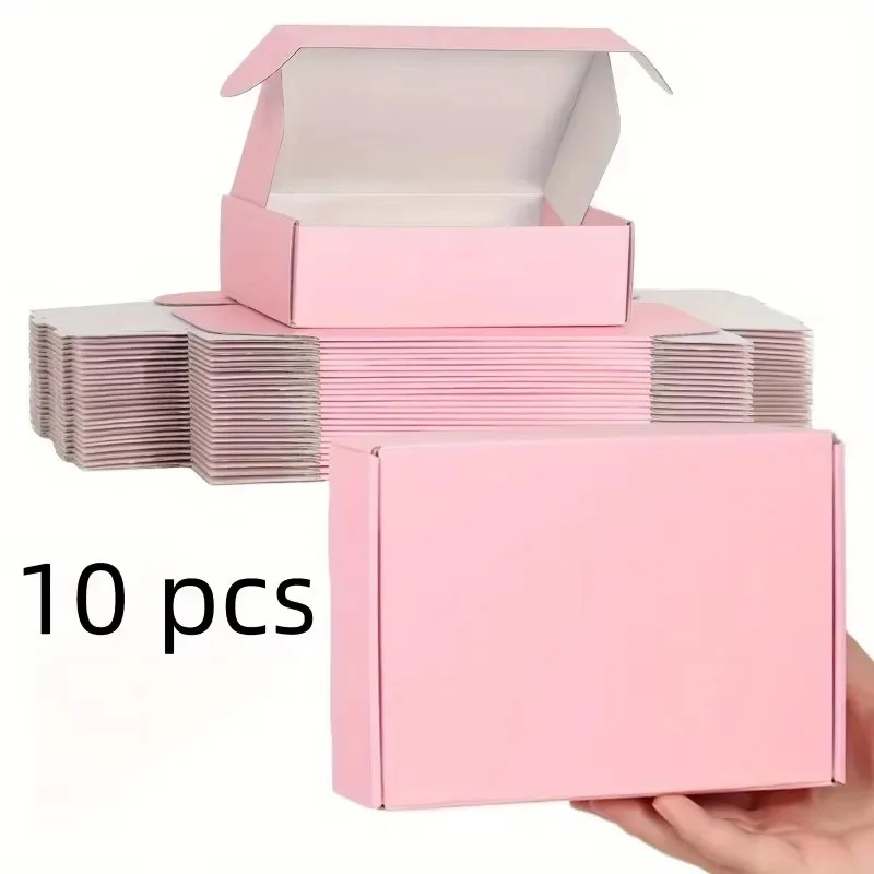 10/20Pcs Pink Shipping Boxes Pink Corrugated Cardboard Mailer Boxes Bulk for Packaging Small Business Mailing Gift
