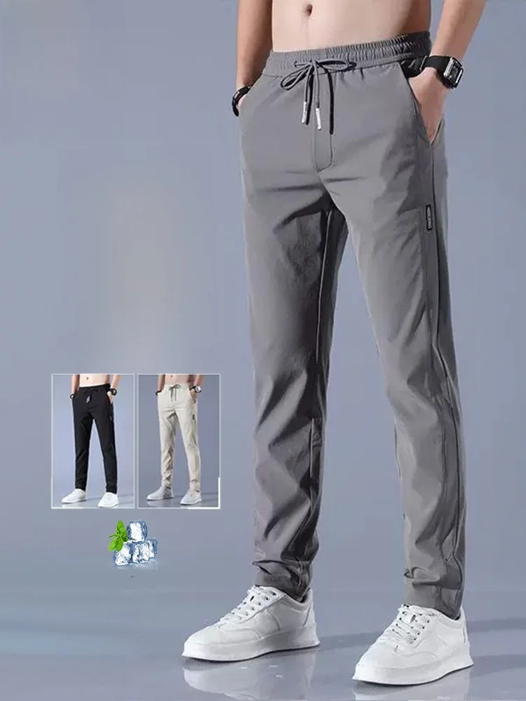 

Мужские летние повседневные брюки Slim Fit: новые, модные, эластичные, зауженные к низу, молодежные, энергичные, не требующие глажки