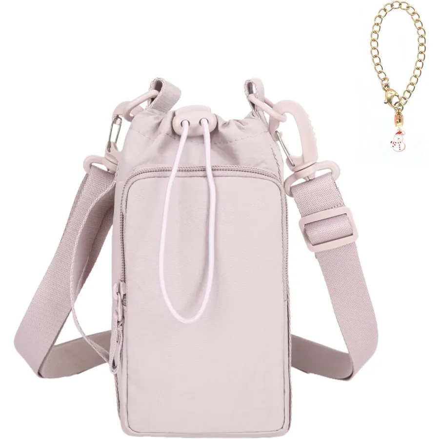 

Держатель для бутылки с водой с карманом для телефона для 40, 32 унции. Чехол-держатель для бутылки с водой с регулируемым плечевым ремнем и подвеской.