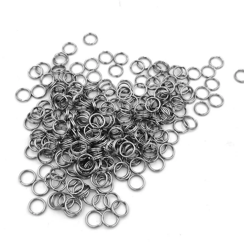 100pcs/bag Stainless Steel Open Jump Rings Double Loops Split Rings Connectors For Diy Jewelry Making Findings Accessories