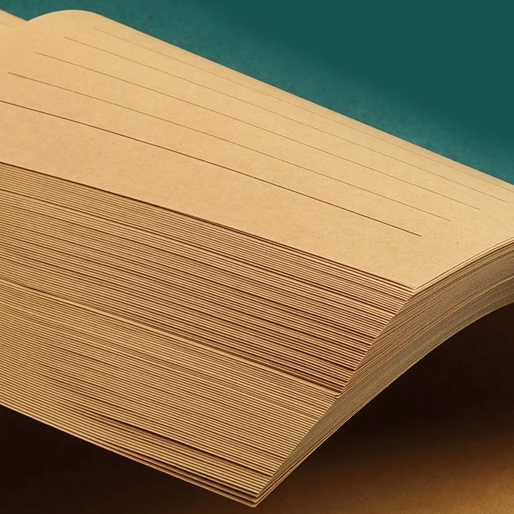 100 Sheets Kraft Writing Paper A5 Deep Khaki Retro Stationery Letter Messages Greetings Notes Poems Lyrics Thank You Cards