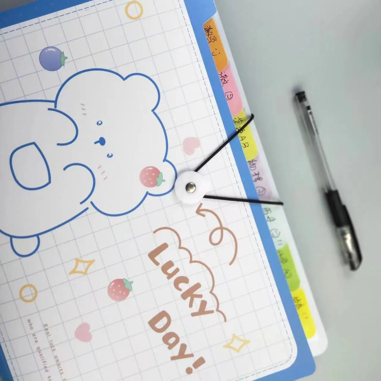 MOHAMM 1pc Transparent Waterproof A4 Folder Student Test Paper Storage Lovely Storage Bag