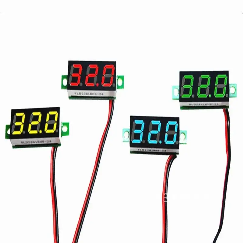 

Voltage Meter 1PC DC LED Voltmeter 0-30V Auto Car Mobile Power 0.28 inch Digital Motorcycle Tester Detector 12V Red Green Blue