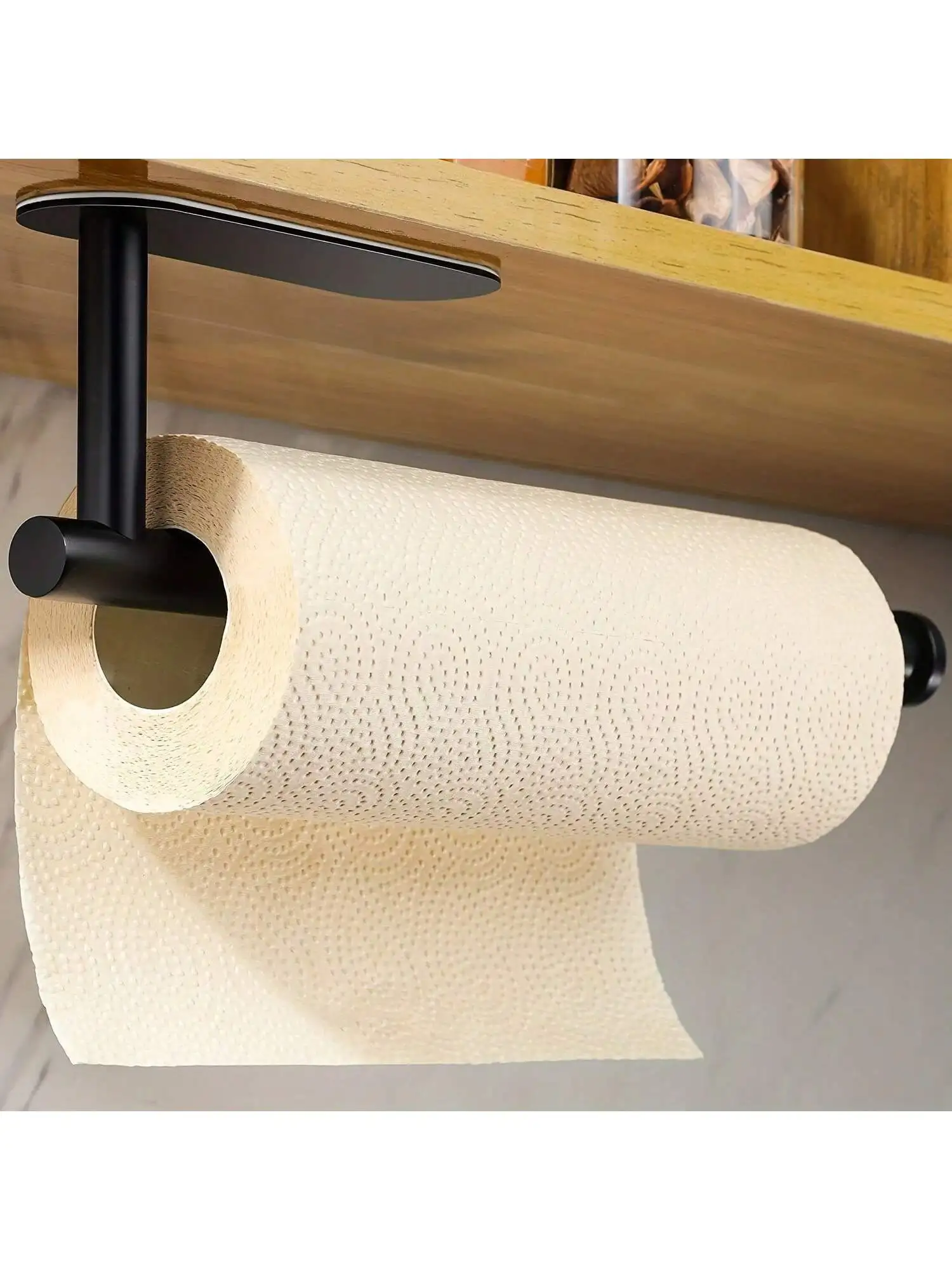 

Under Cabinet Towel Holder, 13.18in Stainless Steel, Easy No-Drill Installation, Durable & Rustproof, Organizes Kitchen Counter