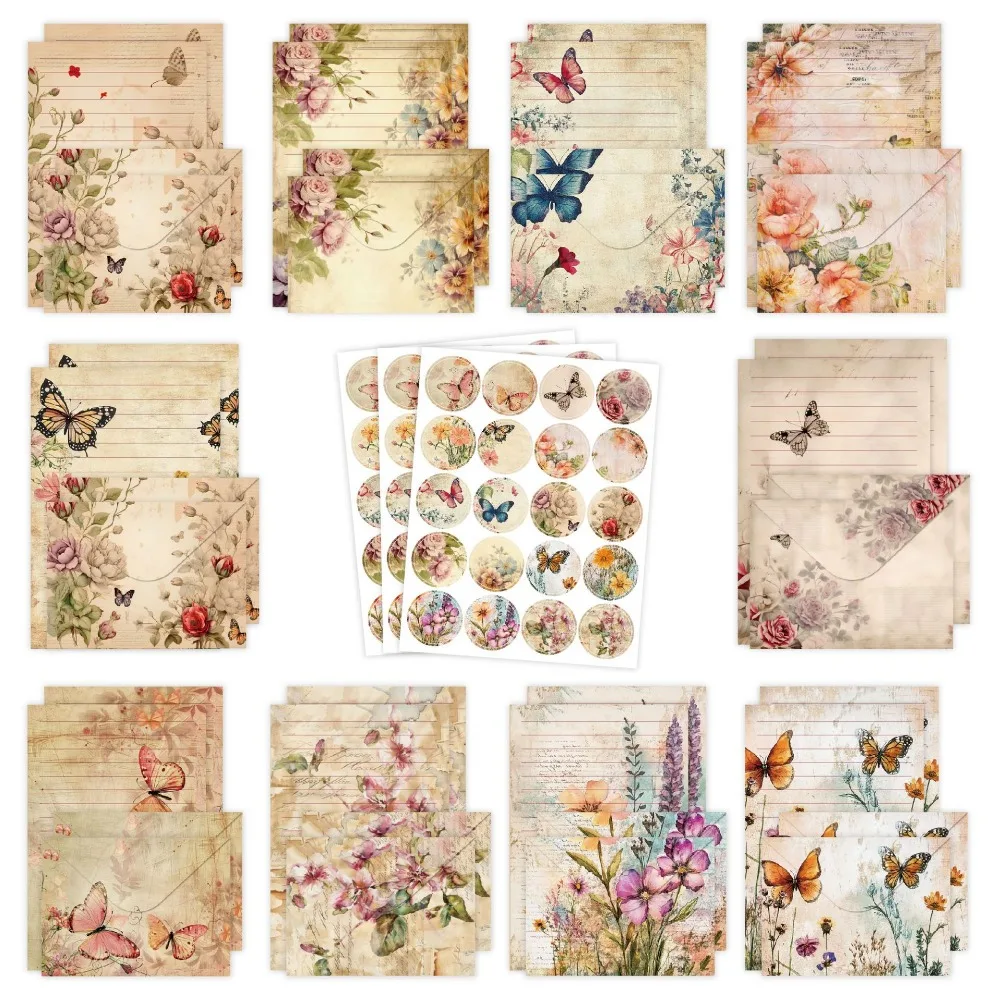 

160 шт., акварельная бумага для писем и набор конвертов, открытки «сделай сам», художественный дизайн, канцелярские принадлежности, писчая бумага, винтажная пригласительная открытка