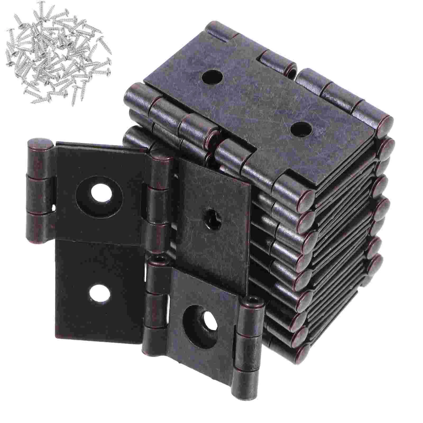 

10 Pcs Hinge Vintage Door Hinges Window Wardrobe Heavy Duty for Wood Bar Gate Iron Cabinet Doors Hardware