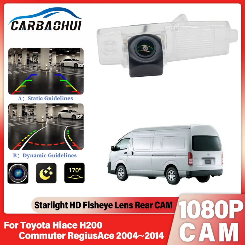 CCD Night Vision Waterproof For Toyota Hiace H200 Commuter RegiusAce Car Parking HD 1080P 170° FishEye Vehicle Rear View Camera