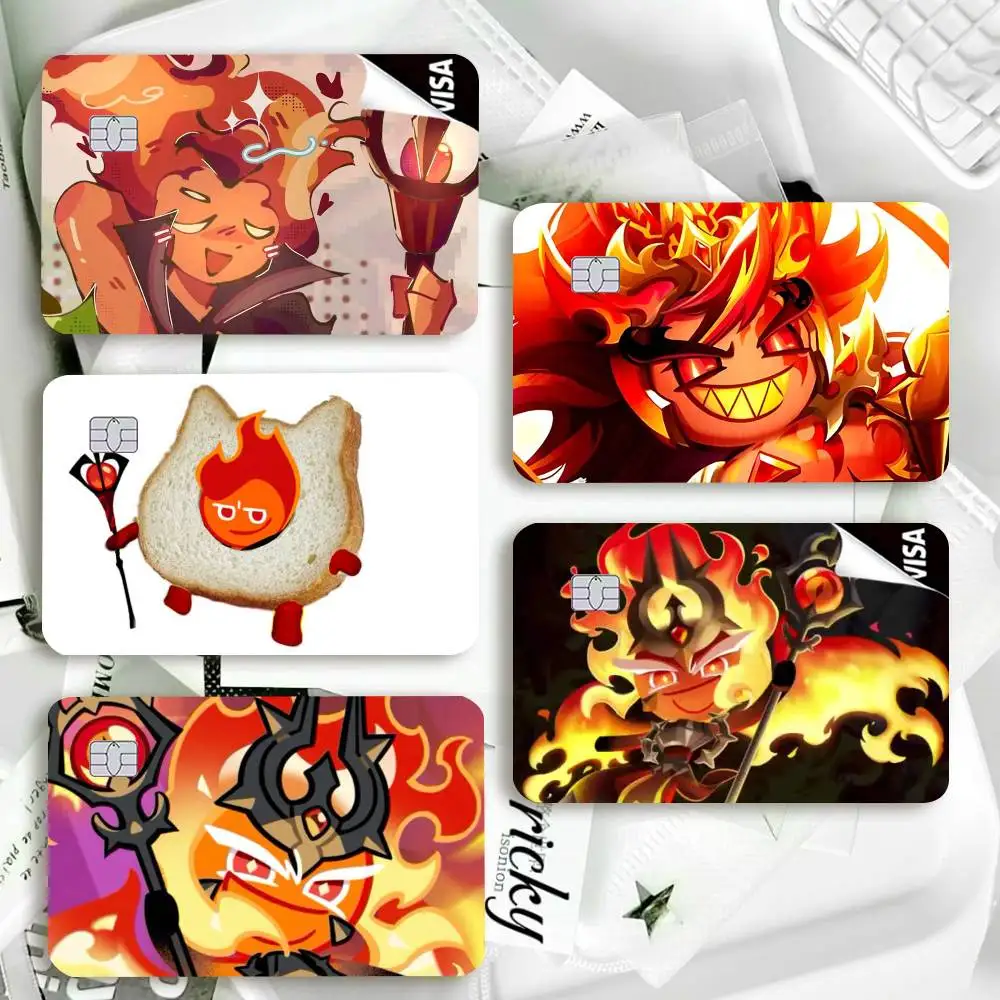 Fire Spirit Cookie Run  Waterproof Film Skin Cover Credit Card Stickers Debit Front Bank Bus Pass