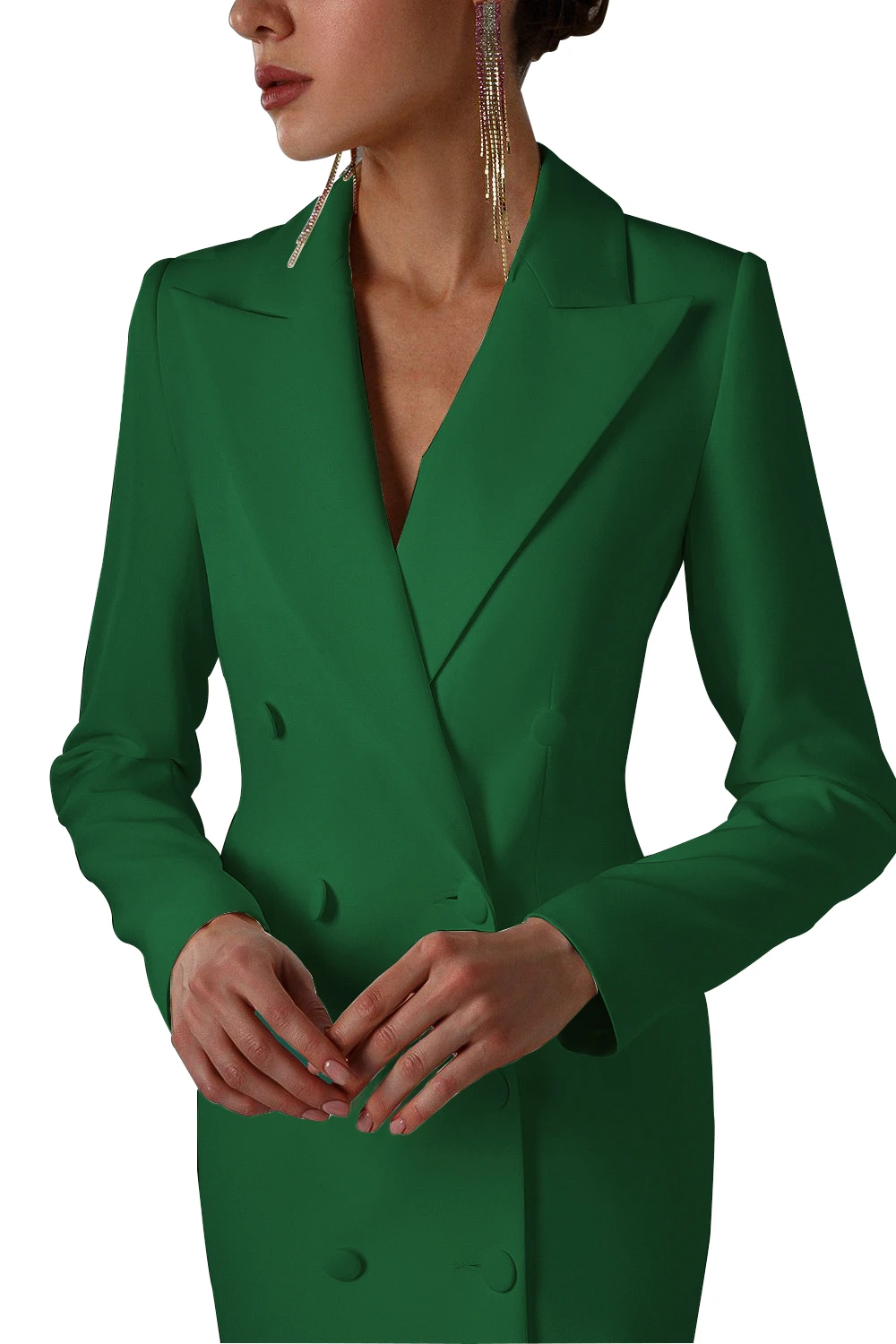 green emerald velvet dress Women Blazer Dresses Formal Elegant Classy Long Sleeve Dress for Women Work  Office Black at Amazon Women's Clothing store main image 1
