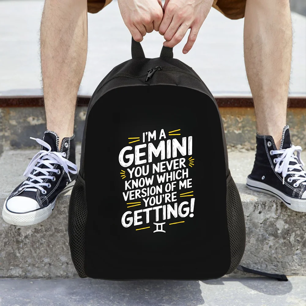 

Ladies College Backpack: I'm a Gemini and you never know which side of me you'll see me on. Comfortable and stylish