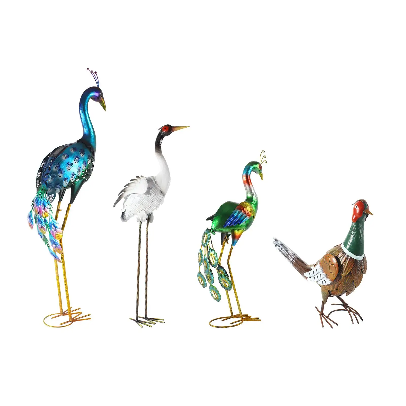 Animal Figurine Sturdy Realistic Birds Sculptures Portable Outdoor Decoration for Porch Weddings Beach Decoration Flowerbed