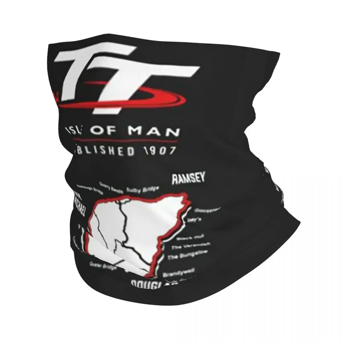 Isle Of Man TT Motorcycle Race Bandana Neck Cover Printed Balaclavas Wrap Scarf Warm Headband Riding Unisex Adult Winter Cycling