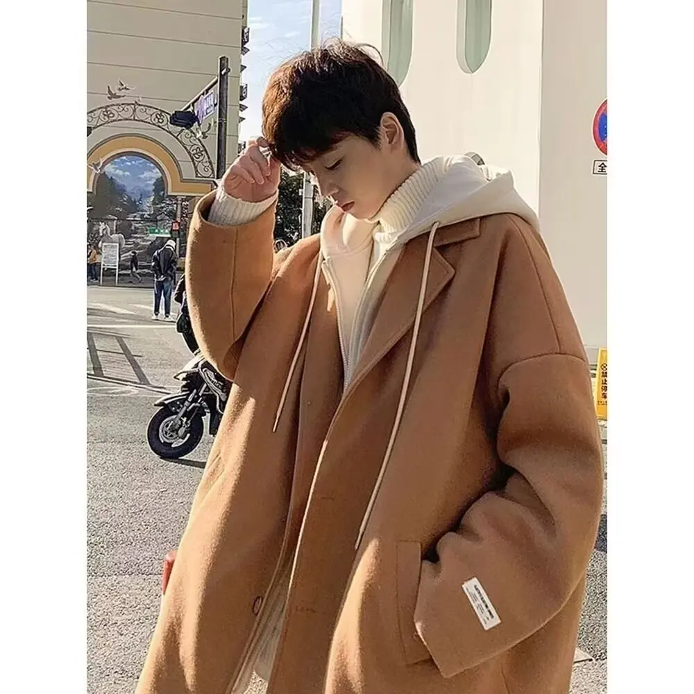 

Мужское пальто из шерстяной смеси с отложным воротником, воротником-стойкой, воротником-хомутом, воротником-кольцом, воротником-лентой, воротником-полосой, воротником-ремнем, воротником-ленточкой, с вырезами, в стиле BF