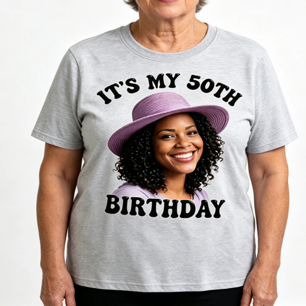 Fashion Custom T-Shirt Mom Birthday Gift Tops Cotton Comfortable Short Sleeve Casual Women Birthday Gift
