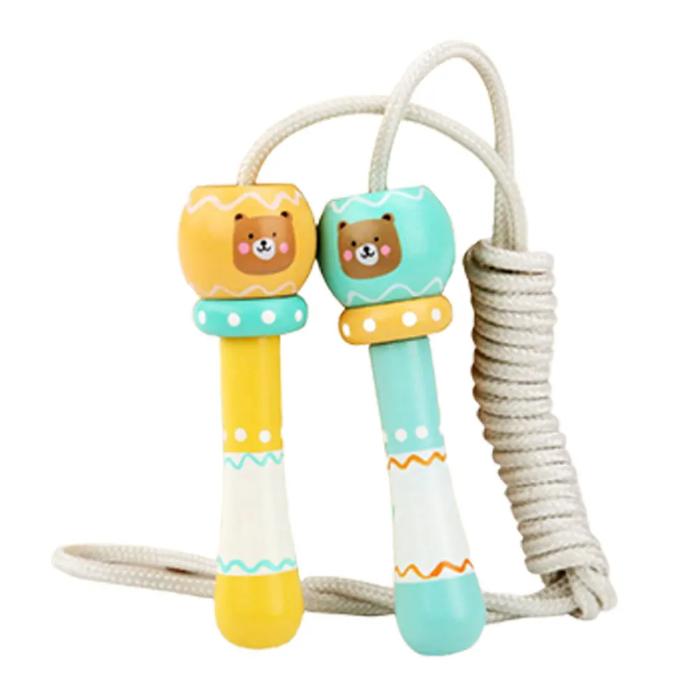 

Children Wooden Jump Rope Lightweight Kids Exercise Ropes Skipping Sports Fitness Training Weight Loss Toy Gift