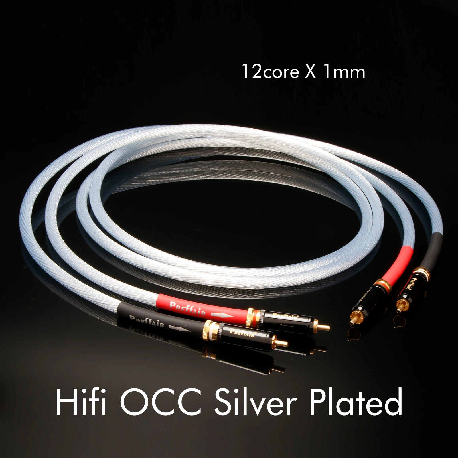 

Пара высококачественных кабелей Cardas RCA с медным покрытием OFC, серебристый, от 2 RCA до 2, аудиопровода RCA, линия